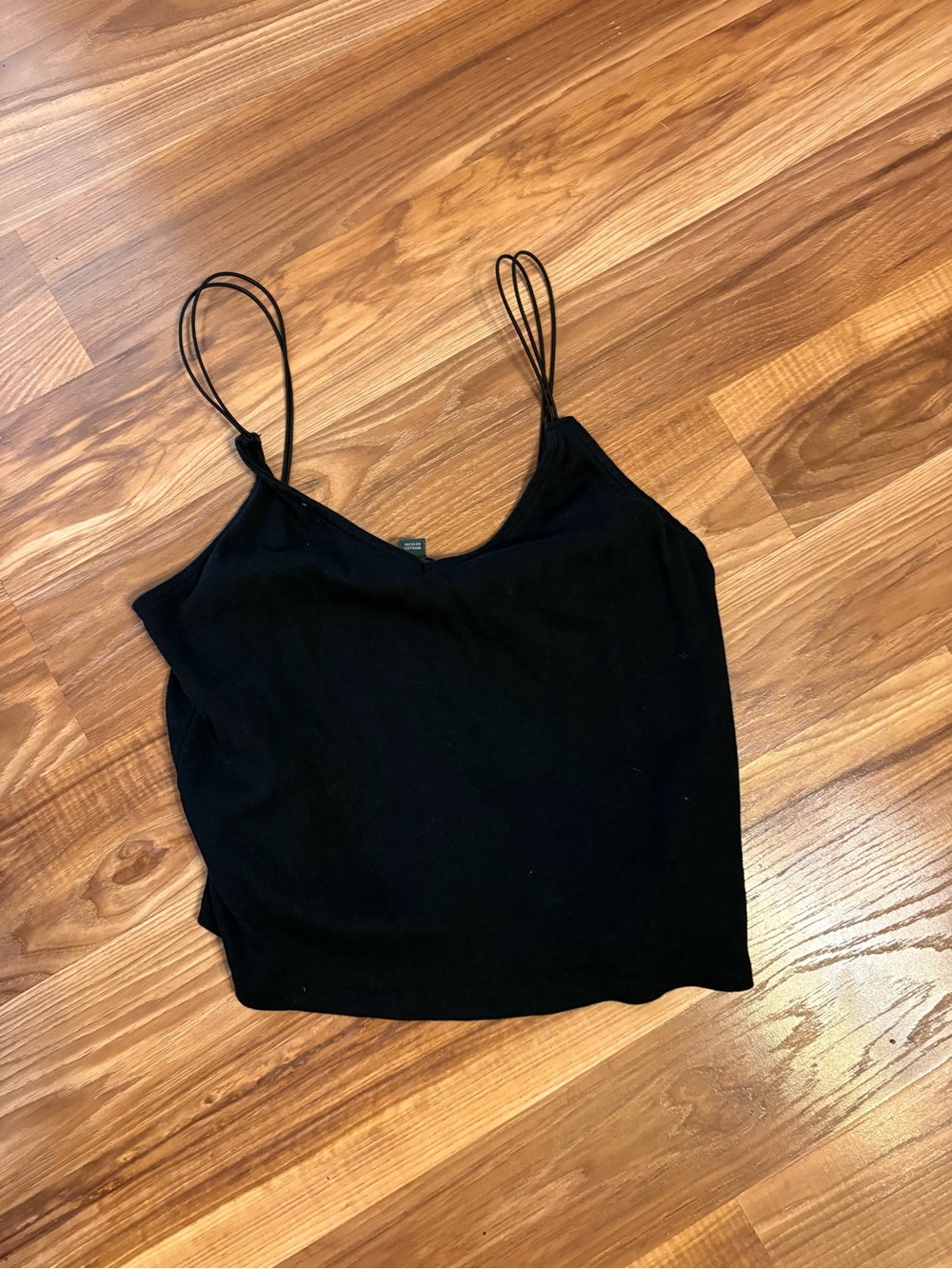 wild fable Black Double-Strap Cropped Cami